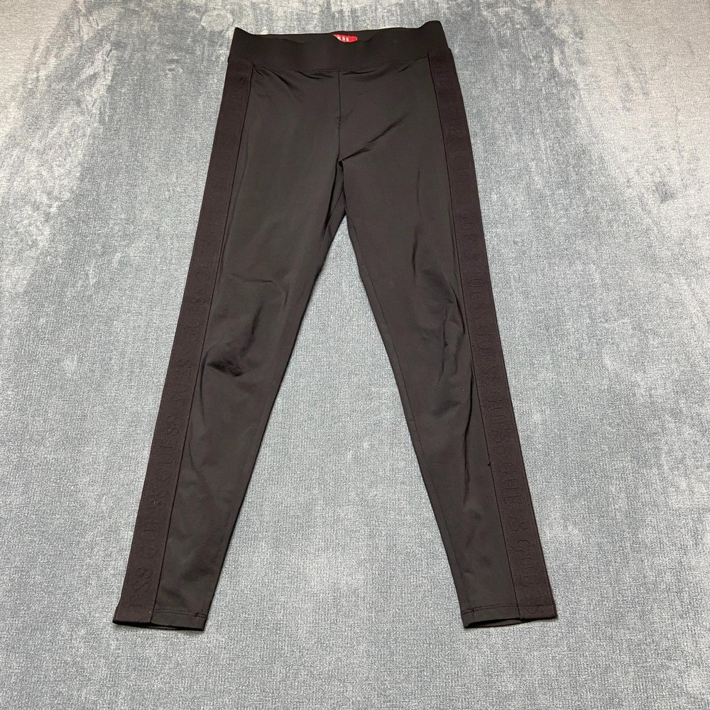 Guess Leggings Women Small Black Mid Rise Elastic Waist Performance Pull On Yoga